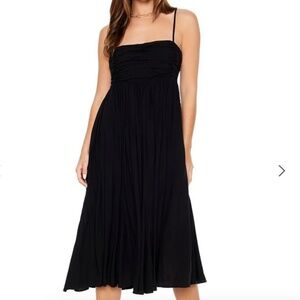 NWT! Textured Babydoll Midi Dress